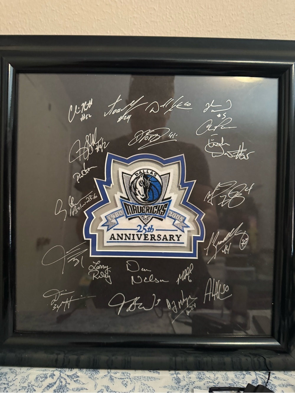 Dallas Mavericks 25th Anniversary Signed Framed COA Dirk Nowitzki 15+ from 2006